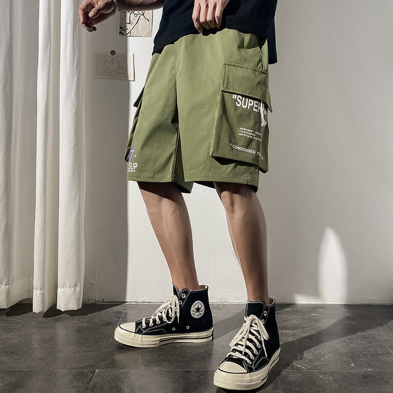 Men's Summer plus Size Retro Sports Shorts Men's Casual Loose Fifth Pants Men's Summer Trousers