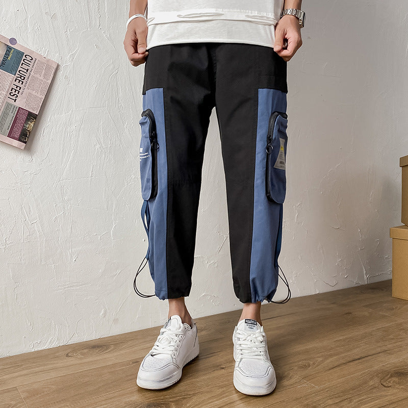 Men's Summer Trousers Retro Sports Casual Loose Trendy Cropped Pants Men's Summer Trousers
