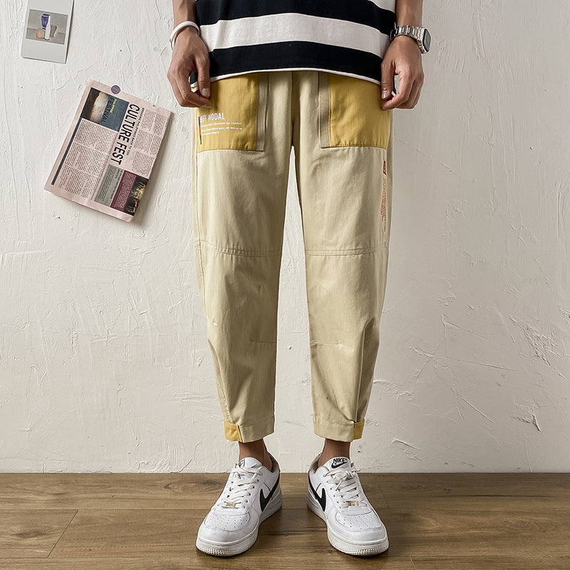 Men's Summer plus Size Retro Sports Shorts Men's Casual Loose Straight Ankle-Length Pants Men's Summer Trousers