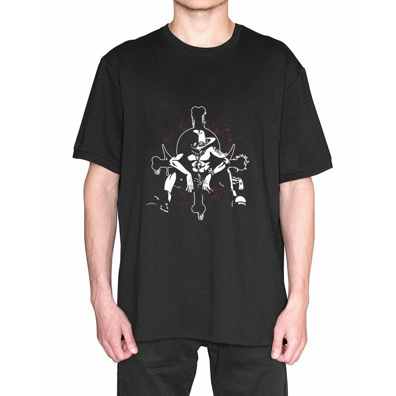 Anime Tshirts Aesthetic Men's Shirt Men's Anime Print Trendy Fashion T-shirt