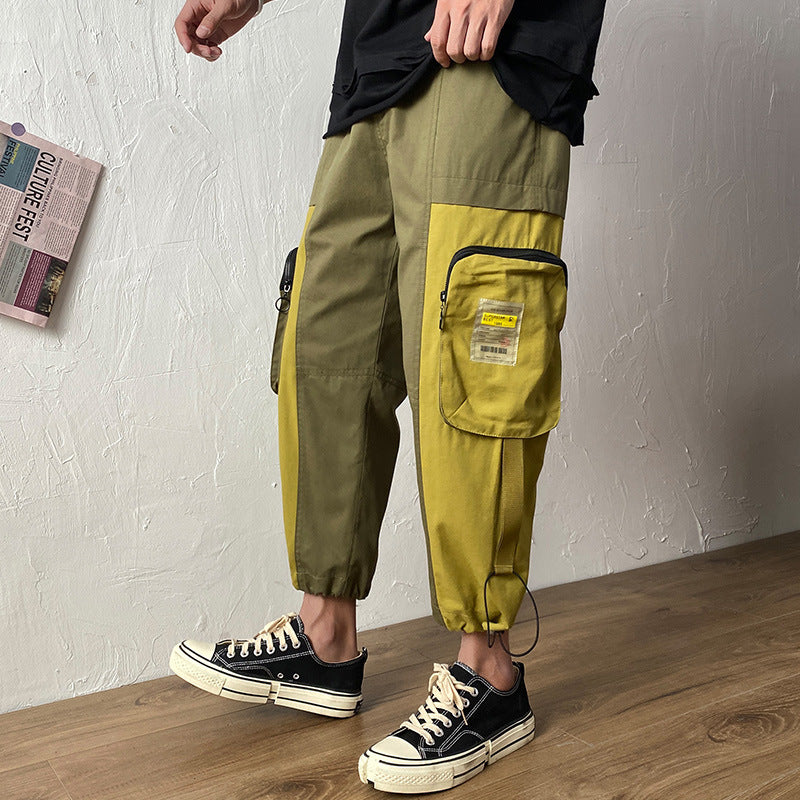 Men's Summer Trousers Retro Sports Casual Loose Trendy Cropped Pants Men's Summer Trousers