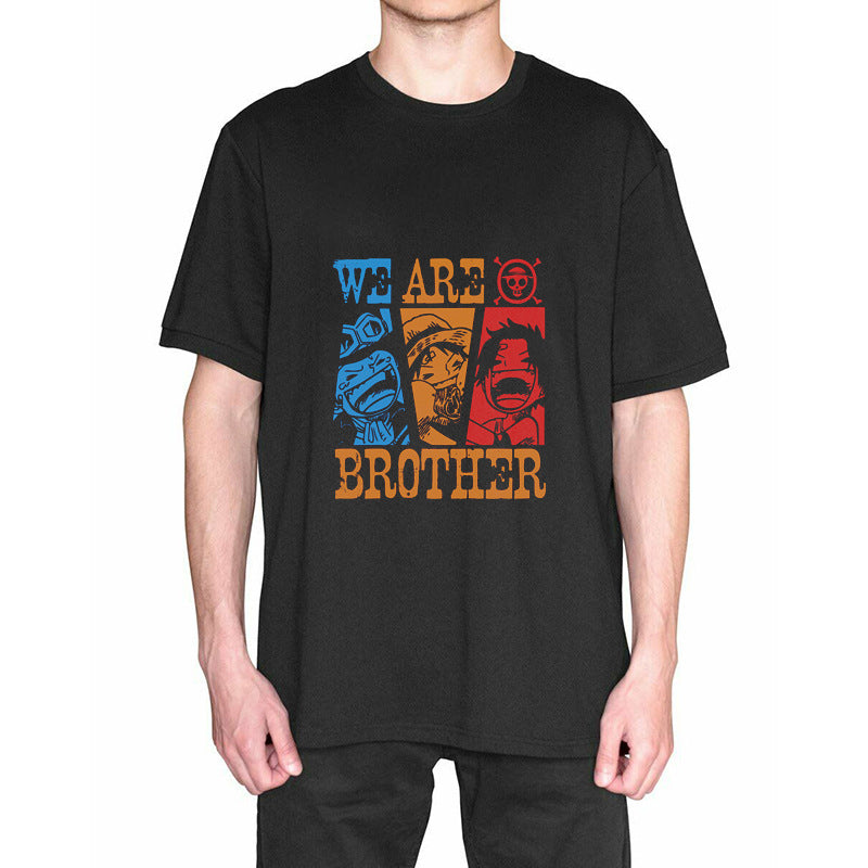 Anime Tshirts Aesthetic Men's Shirt Men's Anime Print Trendy Fashion T-shirt