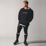 jogging shorts for men Slim Fit Muscle Gym Men Shorts Muscle Bros Autumn Sports Casual Pullover Outdoor Running Workout Long Sleeve T-shirt