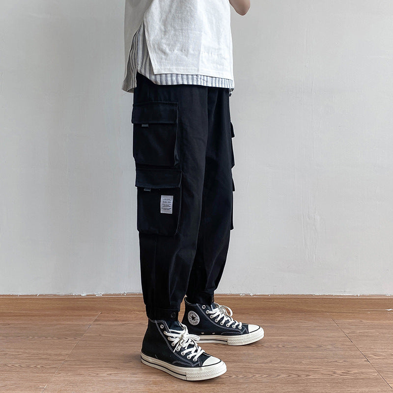 Overalls Versatile Loose Tappered Overalls Men's Loose Large Size Casual Pants Men Cargo Pant