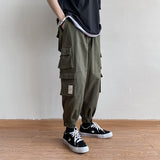 Overalls Versatile Loose Tappered Overalls Men's Loose Large Size Casual Pants Men Cargo Pant
