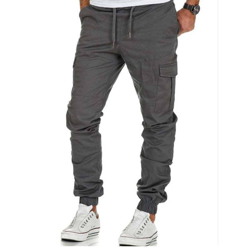Men's Overalls Multi-Pocket Trousers Men's Woven Casual Pants Sports Jogger Pants Ebaymen Cargo Pant