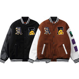 Varsity Jacket for Men Baseball Jackets Men's Clothing Autumn and Winter Leisure Retro Couple Loose Trendy