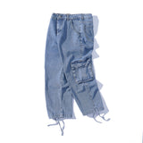 Jeans Men's plus Size Retro Sports Trousers Baggy Straight Trousers Feet Men's Clothing Men Denim Pants