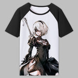 Anime TShirts Aesthetic Men's Shirt Anime Print T-shirt Men's Short-Sleeved Clothes