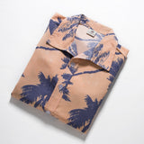 Men Beach Shirts Short Sleeve Beach Shirt Men's Loose Quick-Drying plus Size Flower Shirt Vacation Travel Set