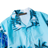 Mens Beach Shirts Hawaiian Short Sleeve Beach Shirt Loose plus Size Flower Shirt Vacation Suit