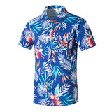 Men Beach Shirts Short Sleeve Beach Shirt Men's Loose plus Size Flower Shirt Vacation Travel Set