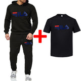 Men′s Athletic Tracksuit Sweat Suits for Men Outfits Men Leisure Sports Sweater Letter Print Hooded T-shirt plus Size Loose Fashion