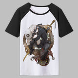 Anime TShirts Aesthetic Men's Shirt Anime Print T-shirt Men's Short-Sleeved Clothes