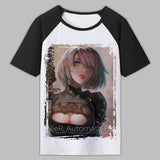 Anime TShirts Aesthetic Men's Shirt Anime Print T-shirt Men's Short-Sleeved Clothes