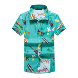 Men Beach Shirts Short Sleeve Beach Shirt Men's Loose plus Size Flower Shirt Vacation Travel Set