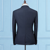 Mens Black Suit Men's Spring and Autumn Men's Suit Men's Suit Three-Piece Set Best Man