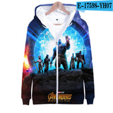 Captain America Hoodie Avengers 4 Combat Clothes 3D Casual Zipper Sweatshirt Hoodie Coat
