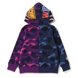 A Ape Print for Kids Hoodie Children's Clothing Camouflage Shark Jacket Male and Female Baby Mid-Length Autumn and Winter Camouflage Hooded Sweater