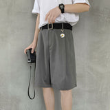 Men Bermuda Shorts Suit Shorts Men's Artistic Casual Loose Summer Youth plus Size Suit Pants