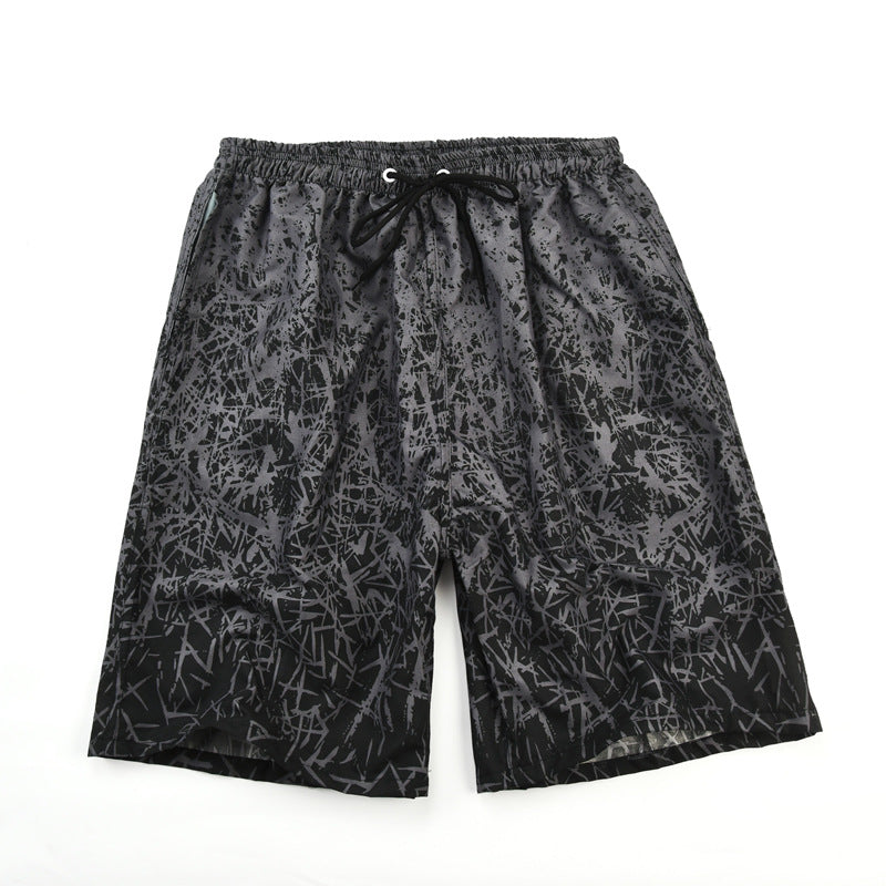 Mens Swim Trunks Beach Pants Summer Printed Shorts Loose Flower Shorts Men's Sports Casual Pants