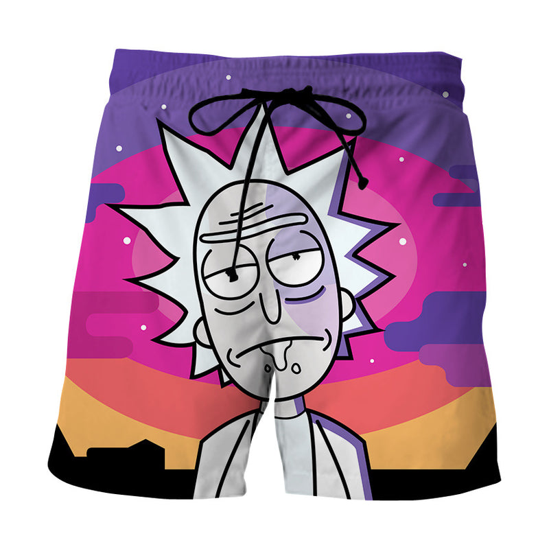 Rick and Morty Shorts 3D Printed Side Pockets