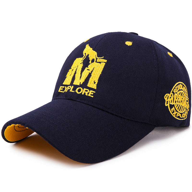Wolf Print Cap Embroidered Alphabet Peaked Cap Student Sports Couple Sun Protection Sunshade Baseball Cap