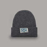 Mens Beanies Autumn and Winter Woolen Hat Female Japanese Polar Bear Patch Pullover Hat Thermal Knitting Skullcap