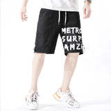 Mens Cargo Shorts Men's Summer Overalls Pants Men's Youth Casual Letter Printed Shorts Men's Trendy Shorts Men's