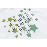 Men T Shirt Summer Casual Casual Five-Pointed Star Printed T-shirt for Summer Vintage Men's round Neck Short Sleeve Casual