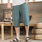 Linen Pants Straight Leg Pants Summer Simplicity Japanese Shorts Casual