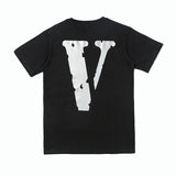 V Lone T Shirt Classic 3D Reflective Letter Printed Cotton Short Sleeve T-shirt Couple Wear