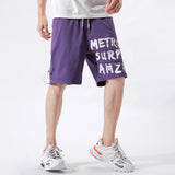 Mens Cargo Shorts Men's Summer Overalls Pants Men's Youth Casual Letter Printed Shorts Men's Trendy Shorts Men's