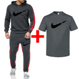 Men′s Athletic Tracksuit Sweat Suits for Men Outfits Men's Striped Slim Fit Sports Suit Sweatshirt Sweatpants Fitness Hoodie