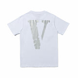 V Lone T Shirt Classic 3D Reflective Letter Printed Cotton Short Sleeve T-shirt Couple Wear