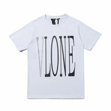 V Lone T Shirt Classic 3D Reflective Letter Printed Cotton Short Sleeve T-shirt Couple Wear