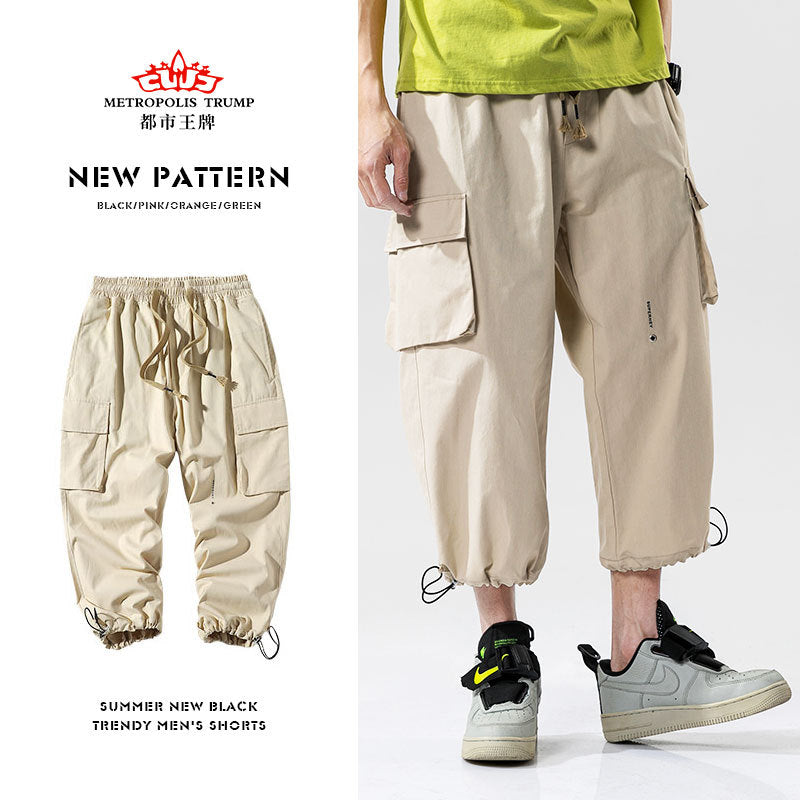 Men's Spring plus Size Retro Sports Loose Trousers Casual Pants Men Cargo Pant
