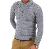 Men's Fashion Knitwear Sweater Pattern Woven Casual Half Turtleneck Pullover Men Pullover Sweater