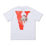 V Lone T Shirt Hip Hop Big Talker Big V Angel Wings Printed Men's and Women's round Neck Short Sleeve T-shirt