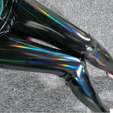 Leather Leggings Spring and Autumn Thin PU Leggings Women's High Waist Sexy Tight Magic Paint Leather Pants