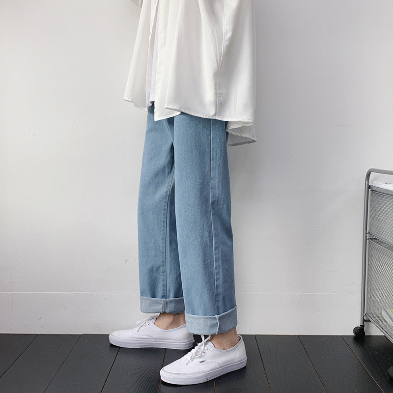Men's Spring and Autumn Denim Pants plus Size Sports Loose Casual Straight Pants Men's Trousers Men Jeans