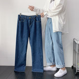 Men's Spring and Autumn Denim Pants plus Size Sports Loose Casual Straight Pants Men's Trousers Men Jeans
