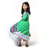 Jalisco Clothing Traditional Mexican Dance Large Swing Maxi Dress for Girls
