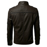 Autumn Foreign Trade Leather Coat Men Patchwork Stand-up Collar Men Pu Jacket