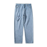 Summer Jeans Men's Loose Cropped Pants Men's Large Size Retro Sports Denim Trousers Men's Jeans