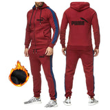 Men′s Athletic Tracksuit Sweat Suits for Men Outfits Sweater Suit Casual Sports Men Zip-up Shirt Printed Hooded plus Size Loose
