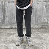 Men's Solid Color Large Size Retro Sweatpants Straight-Leg Pants Casual Street Trendy Sports Pants Pants Men Pants