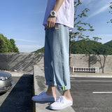 Summer Straight Jeans Men's Loose Retro Sports Loose Casual Trousers Men's Men's Jeans