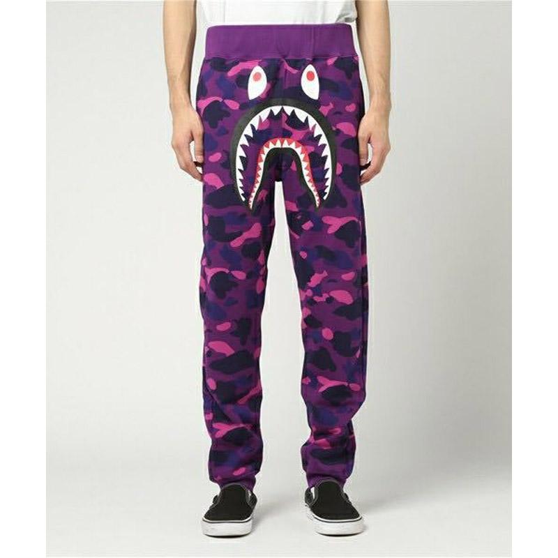 A Ape Print Pant Street Shark Head Casual Men's Trousers Colorful Camouflage Sweatpants