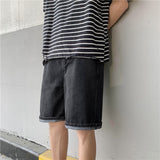 Summer Retro Denim Shorts Men's Loose Casual Large Size Loose Retro Sports Five-Point Straight Pants Men Jeans